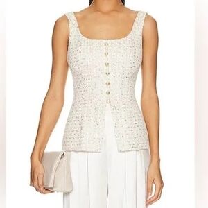 Cami NYC Cream Tweed Blouse